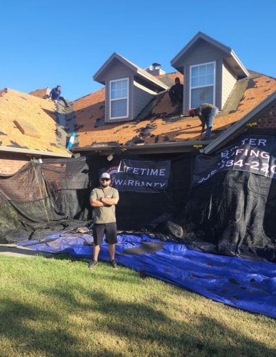 Total roof replacement in Oklahoma by Belter Roofing and Construction.