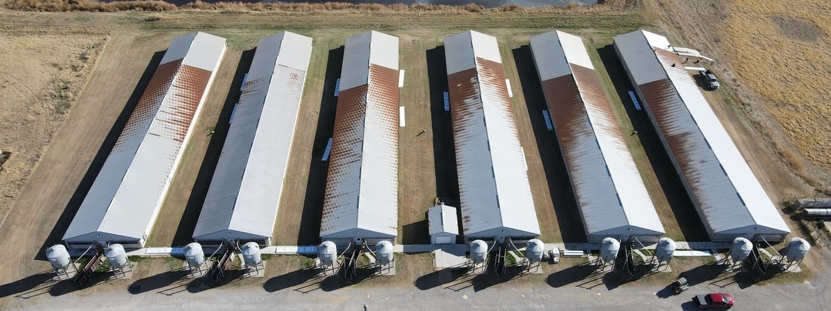 Rusted commercial metal roof in Oklahoma being inspected by Belter Roofing OKC.