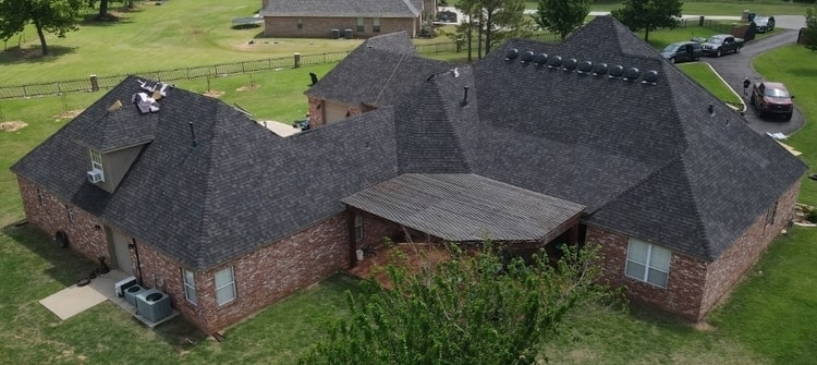 Roof being replaced after extreme oklahoma weather.