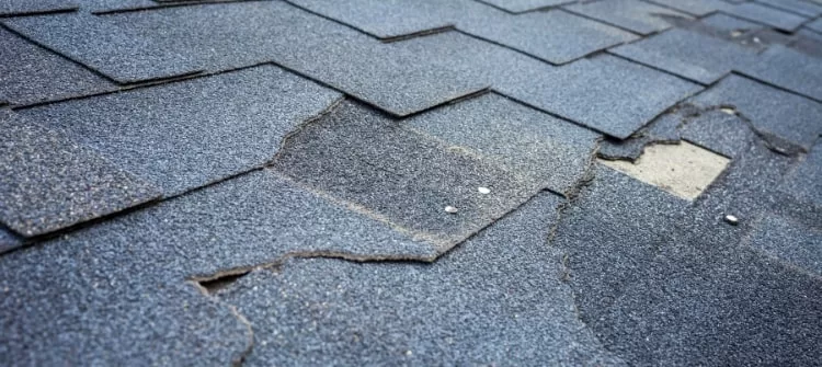 Minor shingle damage that can be repaired.