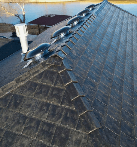 Hail proof roofing system installed on Oklahoma home by Belter Roofing designed to resist severe hail storms and extreme weather.